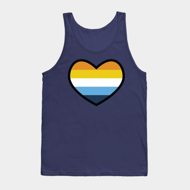 Aroace Flag Heart Tank Top by deadbeatprince typography